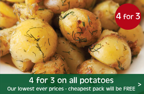 4 for 3 on all potatoes